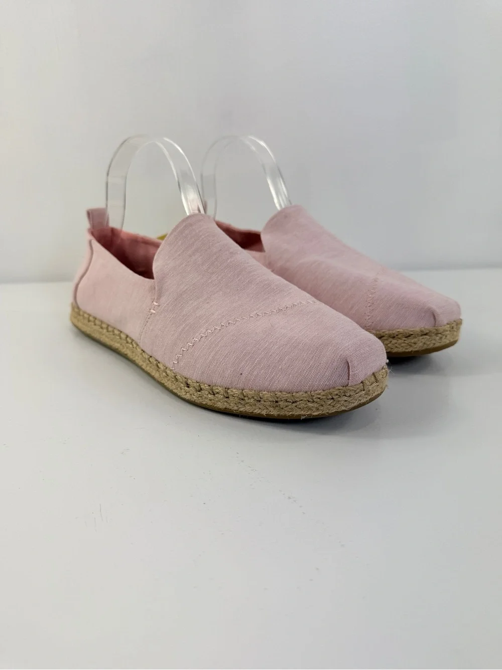 TOMS Wmns Deconstructed Alpargata Rope Espadrilles Blossom Slub Chambray Sz 10